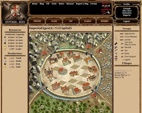 Persistent browser based strategy game